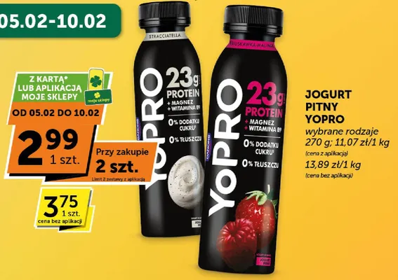 Jogurt pitny YOPRO Stracciatella promocja w Euro Sklep
