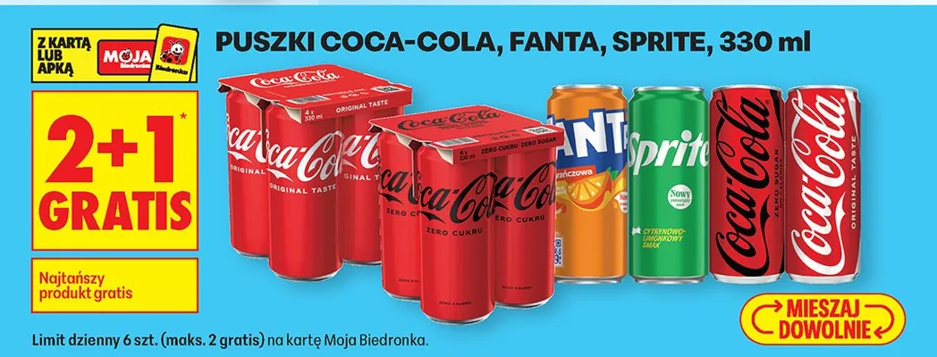 Napój Coca-Cola 330ml promocja w Biedronka