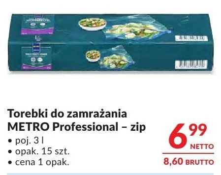 Torebki do zamrażania METRO Professional - zip promocja w Makro