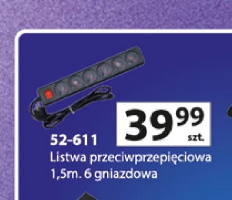 Listwa przeciwprzepięciowa Vakoss 52-611 promocja w Auchan