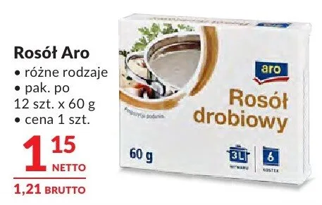 Rosół Aro różne rodzaje promocja w Makro