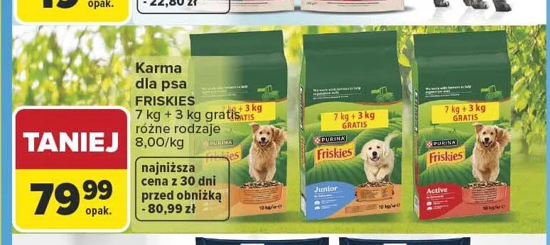 Karma dla psa Purina Friskies promocja w Carrefour