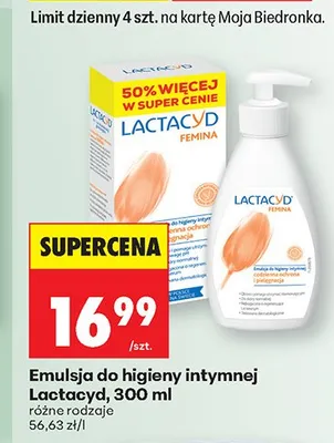 Emulsja do higieny intymnej Lactacyd promocja w Biedronka