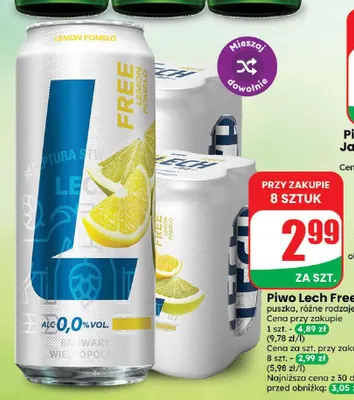Piwo bezalkoholowe Lech promocja w Dino