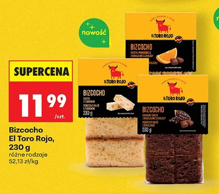 Ciasto Bizcocho z pomarańczą i kawałkami czekolady El Toro Rojo promocja w Biedronka