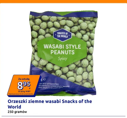 Orzeszki ziemne wasabi Snacks of the World promocja w Action