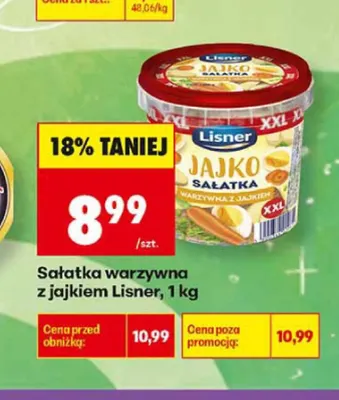 Sałatka warzywna z jajkiem Lisner promocja w Biedronka