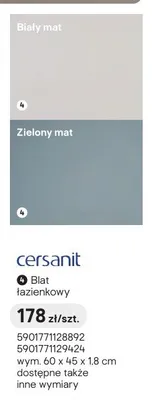 Blat łazienkowy Cersanit promocja w Castorama