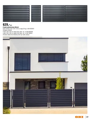 Przęsło ogrodzeniowe Mistral promocja w OBI