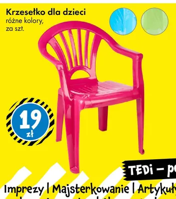Krzesełko dla dzieci promocja w Tedi