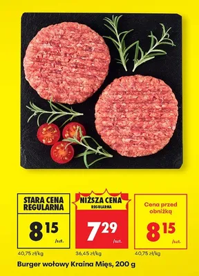 Burger wołowy promocja w Biedronka
