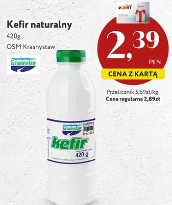 Kefir naturalny promocja w Market Point