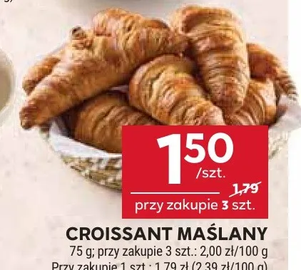 Croissant maślany promocja w Stokrotka