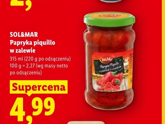 Papryka piquillo w zalewie SOL&MAR promocja w Lidl