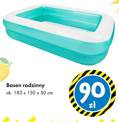 Basen rodzinny ok. 183x150x50 cm promocja w Tedi