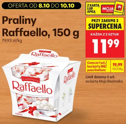 Praliny Raffaello promocja w Biedronka