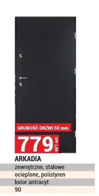 Drzwi zewnętrzne stalowe Arkadia promocja w Merkury Market