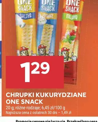 Chrupki kukurydziane orzechowe One Snack promocja w Stokrotka