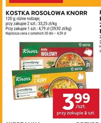 Kostka rosołowa wołowa Knorr promocja w Stokrotka