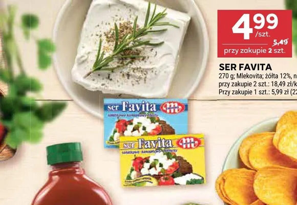 Ser Favita niebieska 18% promocja w Stokrotka
