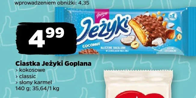 Ciastka Jeżyki Goplana słony karmel promocja w Netto