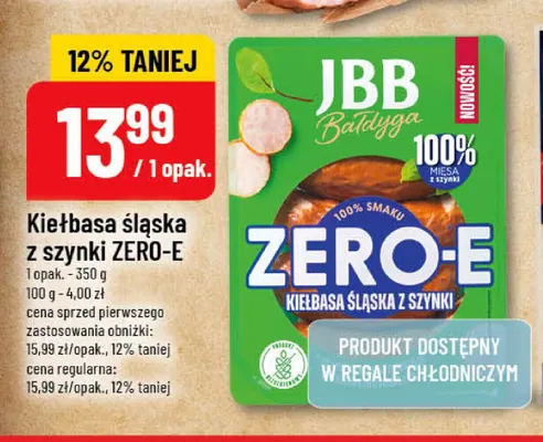 Kiełbasa śląska z szynki ZERO-E promocja w POLOmarket