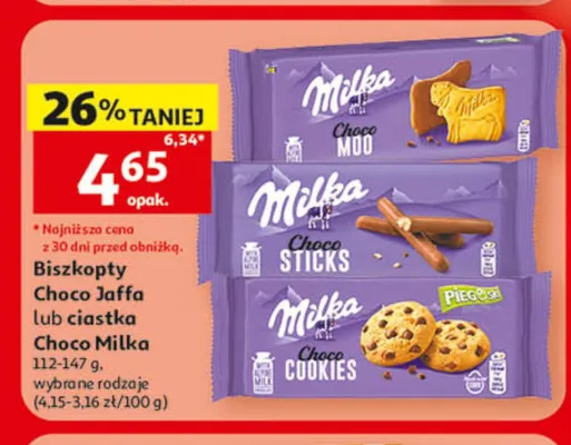 Biszkopty Milka Choco Jaffa promocja w Auchan