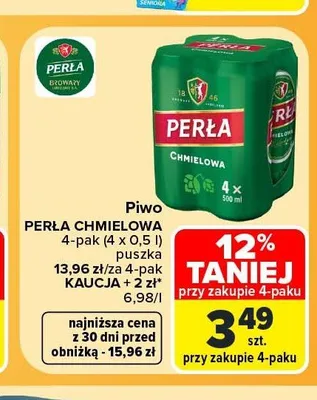 Piwo Perła Chmielowa promocja w Carrefour Market
