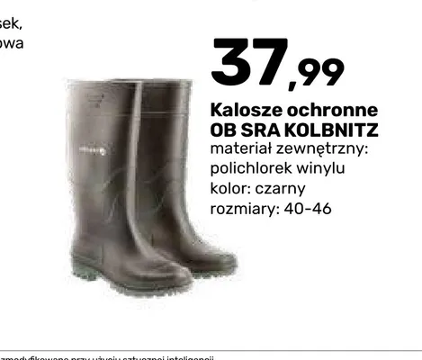 Kalosze ochronne OB SRA KOLBNITZ promocja w Bricomarche