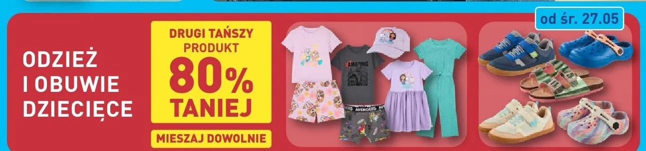 Odzież i obuwie dziecięce Aldi promocja w Aldi
