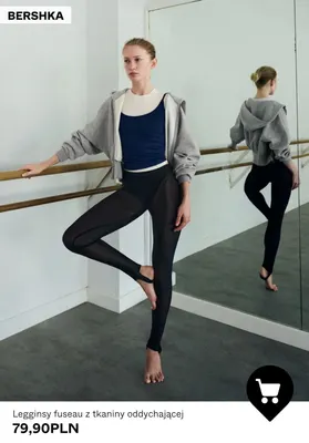 Legginsy fuseau z tkaniny oddychającej Bershka promocja w Bershka