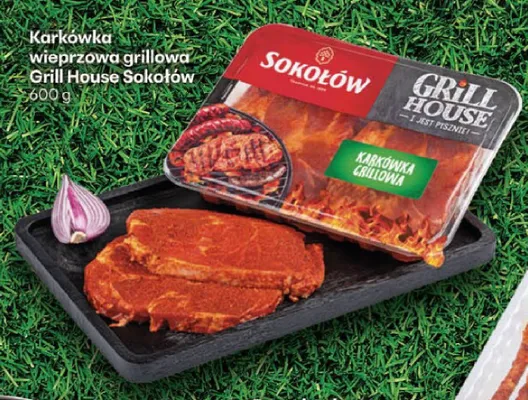 Karkówka wieprzowa grillowa Sokołów Grill House promocja w Delikatesy Centrum