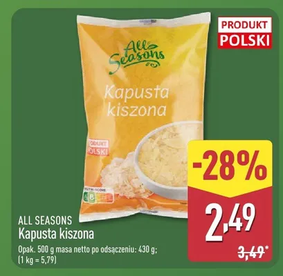 Kapusta kiszona promocja w Aldi