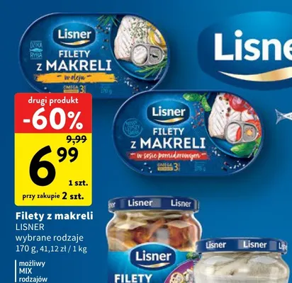 Filety z makreli w oleju Lisner promocja w Intermarche