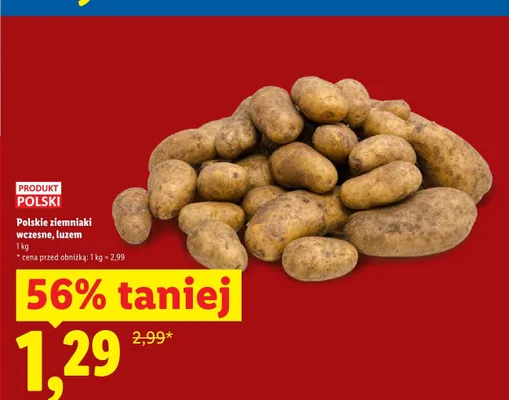 Ziemniaki wczesne polskie luzem promocja w Lidl