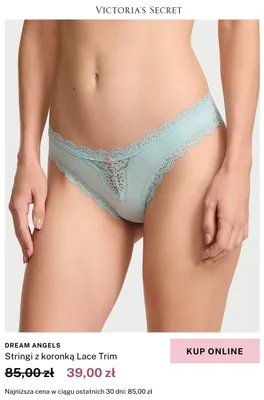 Stringi z koronką Victoria's Secret Dream Angels Lace Trim promocja w Victoria's Secret