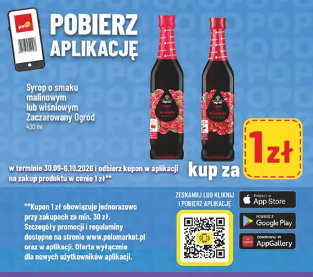 Syrop o smaku wiśniowym Zaczarowany Ogród promocja w POLOmarket