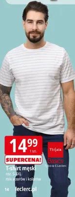 T-shirt męski promocja w Leclerc