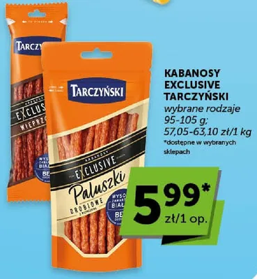 Kabanosy Exclusive Tarczyński drobiowe promocja w ABC
