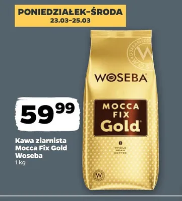 Kawa ziarnista Mocca Fix Gold Woseba promocja w Netto