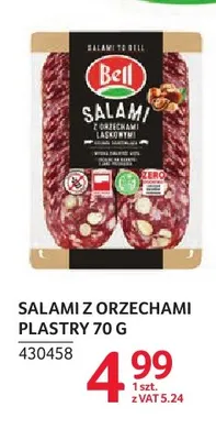 Salami z orzechami w plastrach Bell promocja w Selgros