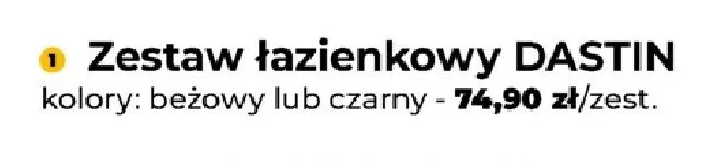 Zestaw łazienkowy DASTIN promocja w PSB Mrówka