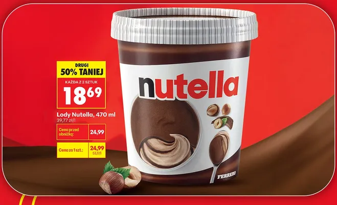 Lody Nutella promocja w Biedronka