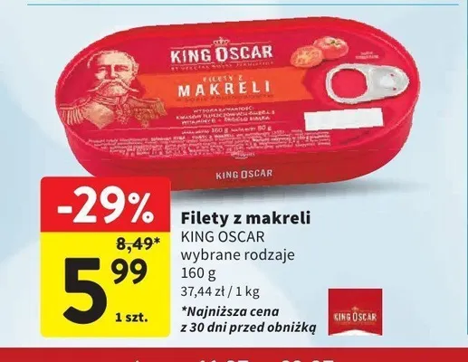 Filety z makreli King Oscar promocja w Intermarche