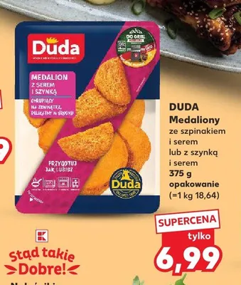 Medaliony ze szpinakiem i serem Duda promocja w Kaufland