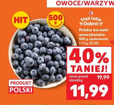 Borówki amerykańskie polskie promocja w Kaufland