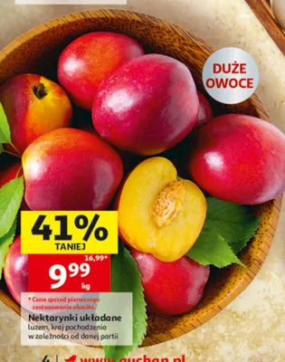 Nektarynki układane promocja w Auchan
