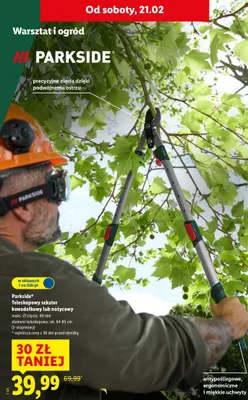 Teleskopowy sekator kowadełkowy lub nożycowy promocja w Lidl