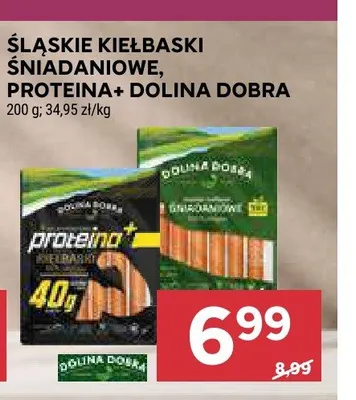 Śląskie kiełbaski śniadaniowe, Proteina+ Dolina Dobra promocja w Stokrotka
