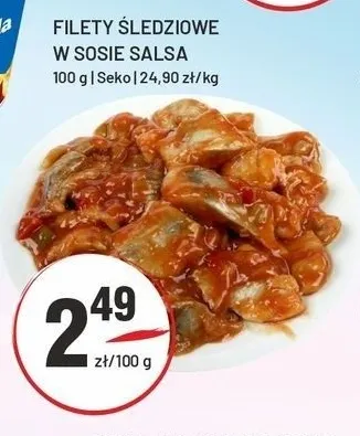 Filety śledziowe w sosie salsa Seko promocja w Sedal